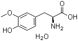 3-甲氧基-L-酪氨酸一水合物分子结构 (CAS 200630-46-2)
