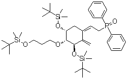 [(2Z)-2-[(3R,4R,5R)-3,5-二[[(叔丁基)二甲基硅烷基]氧基]-4-[3-[[(叔丁基)二甲基硅烷基]氧基]丙氧基]-2-亚甲基环己基亚基]乙基]二苯基氧膦分子结构 (CAS 200636-54-0)