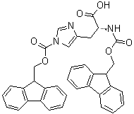 N,1-二[芴甲氧羰基]-D-组氨酸分子结构 (CAS 200926-18-7)