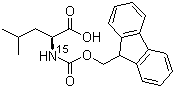 Fmoc-[15N]亮氨酸分子结构 (CAS 200937-57-1)