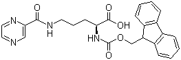 N-Fmoc-N'-哌嗪基羰基-L-鸟氨酸分子结构 (CAS 201046-61-9)
