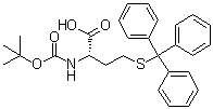 N-[叔丁氧羰基]-S-(三苯基甲基)-L-高半胱氨酸分子结构 (CAS 201419-16-1)