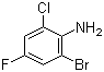 2-溴-6-氯-4-氟苯胺分子结构 (CAS 201849-14-1)