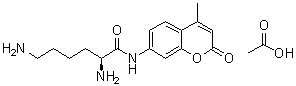 结构式 CAS# 201853-23-8, (2S)-2,6-二氨基-N-(4-甲基-2-氧代-2H-1-苯并吡喃-7-基)己酰胺单乙酸盐