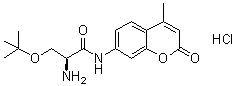 (2S)-2-氨基-3-(1,1-二甲基乙氧基)-N-(4-甲基-2-氧代-2H-1-苯并吡喃-7-基)丙酰胺单盐酸盐分子结构 (CAS 201855-41-6)