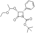 (3R,4S)-3-(1-乙氧乙氧基)-2-氧-4-苯基-吖丁啶羧酸叔丁基酯分子结构 (CAS 201856-57-7)
