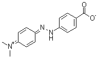 N-[4-[(4-羧基苯基)亚肼基]-2,5-环己二烯-1-亚基]-N-甲基甲铵内盐分子结构 (CAS 201858-51-7)