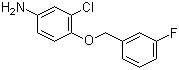 3-氯-4-(3-氟苄氧基)苯胺分子结构 (CAS 202197-26-0)