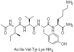 N-Acetyl-L-isoleucyl-L-valyl-L-tyrosyl-L-lysinamide molecular structure (CAS 2022956-50-7)