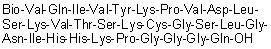 N-[5-[(3aS,4S,6aR)-Hexahydro-2-oxo-1H-thieno[3,4-d]imidazol-4-yl]-1-oxopentyl]-L-valyl-L-glutaminyl-L-isoleucyl-L-valyl-L-tyrosyl-L-lysyl-L-prolyl-L-valyl-L-alpha-aspartyl-L-leucyl-L-seryl-L-lysyl-L-valyl-L-threonyl-L-seryl-L-lysyl-L-cysteinylglycyl-L-seryl-L-leucylglycyl-L-asparaginyl-L-isoleucyl-L-histidyl-L-histidyl-L-lysyl-L-prolylglycylglycylglycyl-L-glutamine molecular structure (CAS 2022956-58-5)