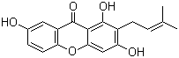 1,3,7-三羟基-2-异戊烯基氧杂蒽酮分子结构 (CAS 20245-39-0)