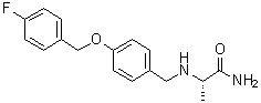 (2S)-2-[[[4-[(4-氟苯基)甲氧基]苯基]甲基]氨基]丙酰胺分子结构 (CAS 202825-43-2)