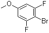 4-溴-3,5-二氟苯甲醚分子结构 (CAS 202865-61-0)