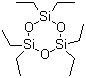 六乙基环三硅氧烷分子结构 (CAS 2031-79-0)