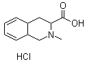 1,2,3,4-四氢-2-甲基-3-异喹啉甲酸盐酸盐分子结构 (CAS 20335-68-6)