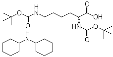 Nalpha,Ngamma-双叔丁氧羰基-D-赖氨酸二环己基胺盐分子结构 (CAS 204190-67-0)