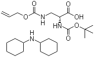 N-叔丁氧羰基-N'-烯丙氧基羰基-D-2,3-二氨基丙酸二环己胺盐分子结构 (CAS 204197-26-2)