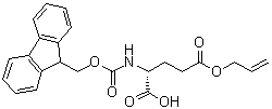 N-[芴甲氧羰基]-D-谷氨酸 5-(2-丙烯基)酯分子结构 (CAS 204251-33-2)