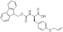 N-[(9H-芴-9-基甲氧基)羰基]-O-2-丙烯-1-基-D-酪氨酸分子结构 (CAS 204269-35-2)