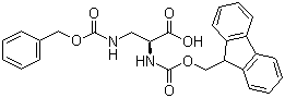 N-芴甲氧羰基-N'-苄氧羰基-L-二氨基丙酸分子结构 (CAS 204316-36-9)