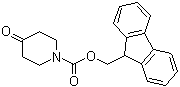 1-芴甲氧羰基-4-哌啶酮分子结构 (CAS 204376-55-6)