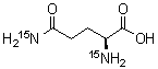 L-谷氨酰胺-<sup>15</sup>N<sub>2</sub>分子结构 (CAS 204451-48-9)