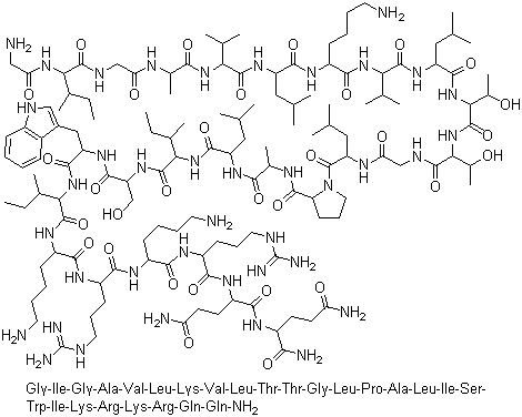 蜂毒肽分子结构 (CAS 20449-79-0)