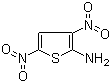 3,5-二硝基-2-氨基噻吩分子结构 (CAS 2045-70-7)
