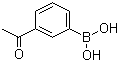 3-乙酰基苯硼酸分子结构 (CAS 204841-19-0)