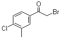 2-溴-4'-氯-3'-甲基苯乙酮分子结构 (CAS 205178-80-9)