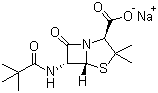 叔丁基青霉素钠盐分子结构 (CAS 20520-33-6)