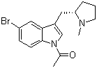 (R)-N-Acetyl-5-bromo-3-(N-methylpyrrolidin-2-ylmethyl)-1H-indole molecular structure (CAS 205369-12-6)