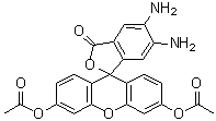 4,5-二氨基荧光素二乙酸酯分子结构 (CAS 205391-02-2)
