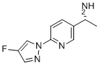(R)-1-(6-(4-氟-1H-吡唑-1-基)吡啶-3-基)乙烷-1-胺分子结构 (CAS 2054317-97-2)
