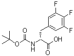 N-[叔丁氧羰基]-3,4,5-三氟-D-苯丙氨酸分子结构 (CAS 205445-55-2)