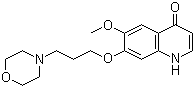 6-甲氧基-7-[3-(4-吗啉基)丙氧基]-4(1H)-喹啉酮分子结构 (CAS 205448-38-0)