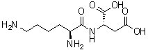 L-赖氨酰-L-天冬氨酸分子结构 (CAS 20556-18-7)