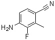 4-氨基-3-氟-2-甲基苯甲腈分子结构 (CAS 2055841-26-2)