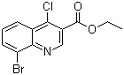 8-溴-4-氯-3-喹啉羧酸乙酯分子结构 (CAS 206258-97-1)