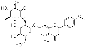 刺槐黄素 7-O-新橘皮糖苷分子结构 (CAS 20633-93-6)