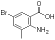 2-氨基-5-溴-3-甲基苯甲酸分子结构 (CAS 206548-13-2)