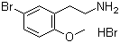 5-溴-2-甲氧基苯乙胺氢溴酸盐分子结构 (CAS 206559-44-6)