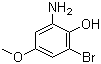 2-氨基-6-溴-4-甲氧基苯酚分子结构 (CAS 206872-01-7)