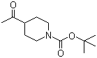 结构式 CAS# 206989-61-9, 4-乙酰基哌啶-1-甲酸叔丁酯