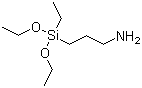 (3-氨丙基)乙基二乙氧基硅烷分子结构 (CAS 20723-29-9)