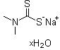 二甲基二硫代氨基甲酸钠盐水合物分子结构 (CAS 207233-95-2)