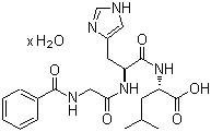 马尿酰-组氨酰-亮氨酸水合物分子结构 (CAS 207386-83-2)