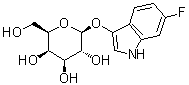 6-氟-1H-吲哚-3-基 beta-D-吡喃半乳糖苷分子结构 (CAS 207727-11-5)