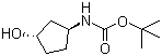 rel-N-[(1R,3R)-3-羟基环戊基]氨基甲酸叔丁酯分子结构 (CAS 207729-04-2)