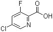 5-氯-3-氟-2-吡啶羧酸分子结构 (CAS 207994-08-9)